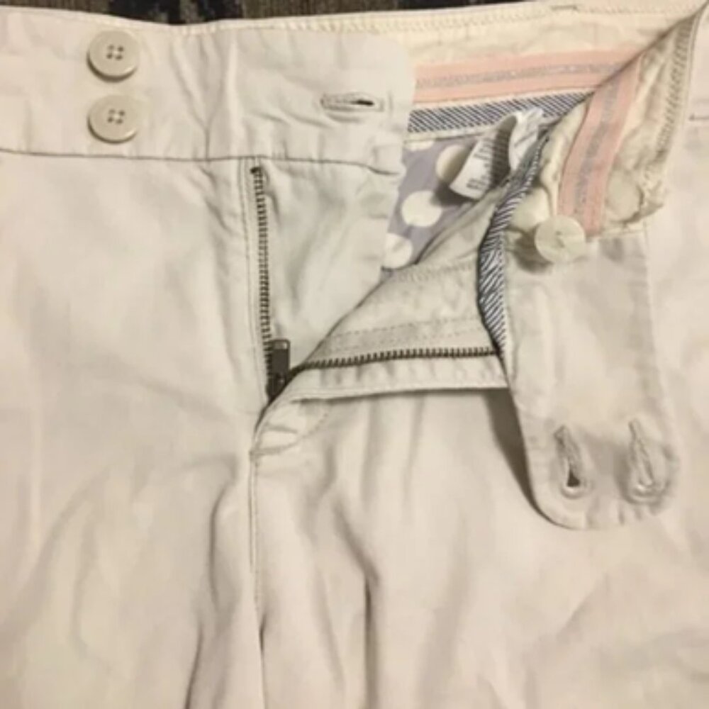 American Eagle Vintage Live Your Life Off-White Cotton Cuffed Shorts 8 - Picture 12 of 14